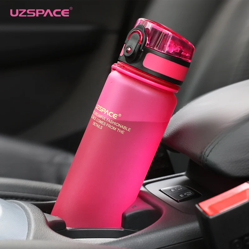 Uzspace Water Bottle Portable Protein Shaker Sport My Drink Plastic Bottle 350ml 500ml 1000ml Tritan Material Drinkware Bpa Free