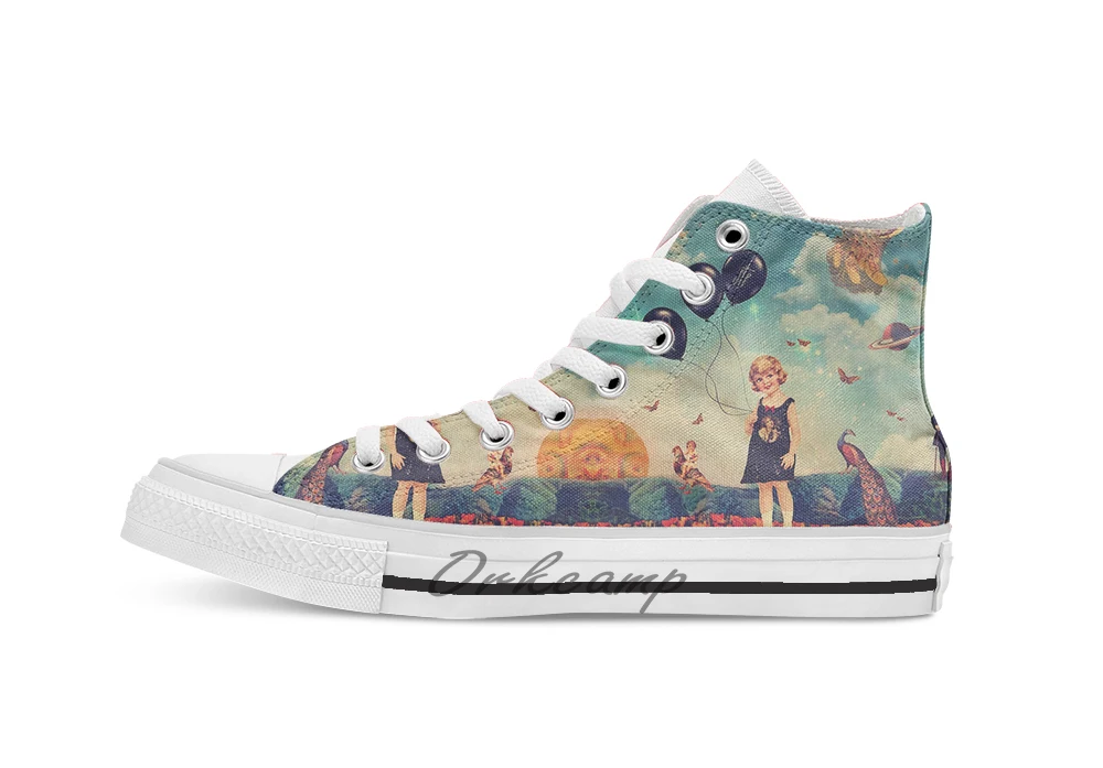 

Here Is No Why breathable Casual High Top lace-up Canvas shoes sneakers Drop shipping