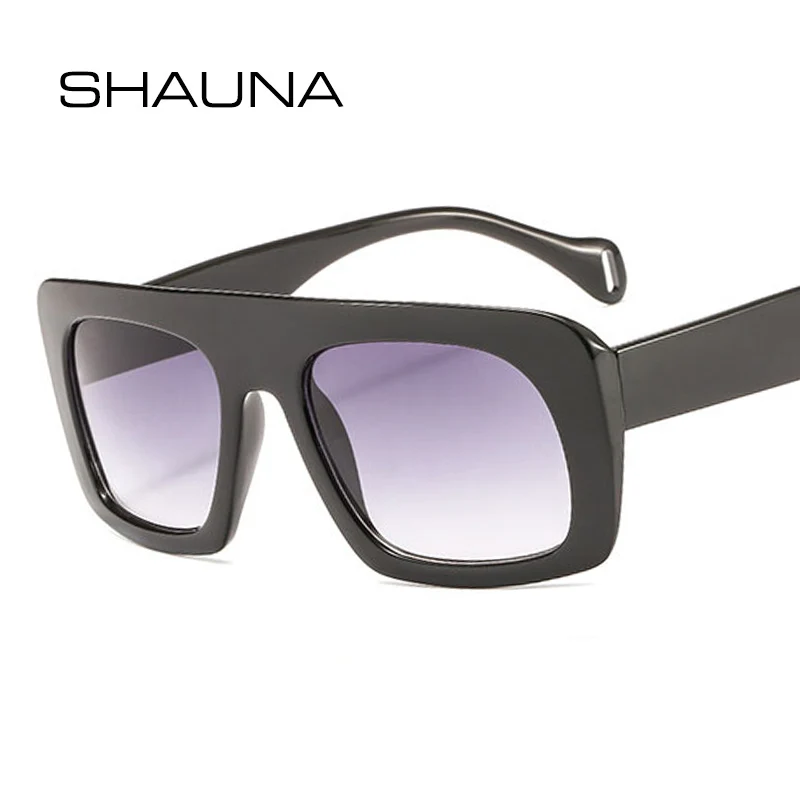 SHAUNA Fashion Rectangle Sunglasses Women Brand Designer Double Colors Retro Gradient Shades Men