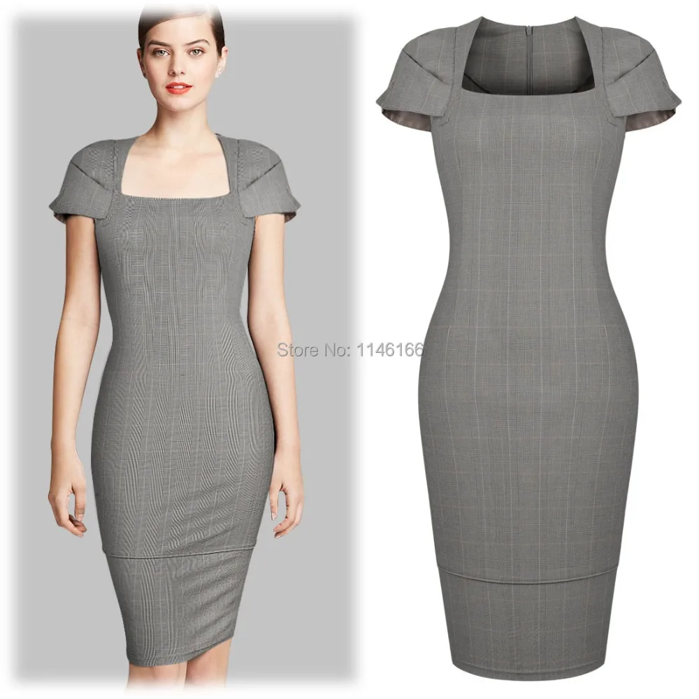Wholesale Women Ladies Gingham Check OL Office Bus...