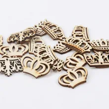 Натуральный узор в виде короны, деревянная коллекция скрапбукинга для рукоделия, аксессуары для шитья, украшения для дома, 30 мм, 20 шт MZ164-FD