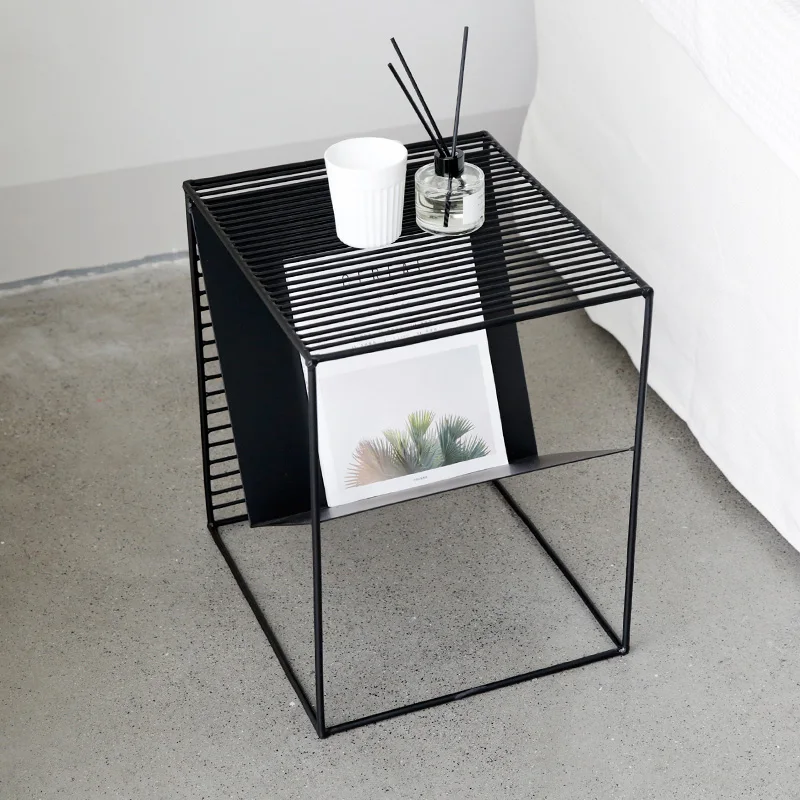 Nordic wrought iron sofa bedside corner table modern minimalist living room small apartment creative mini coffee table Nordic wrought iron sofa bedside corner table modern minimalist living room small apartment creative mini coffee table