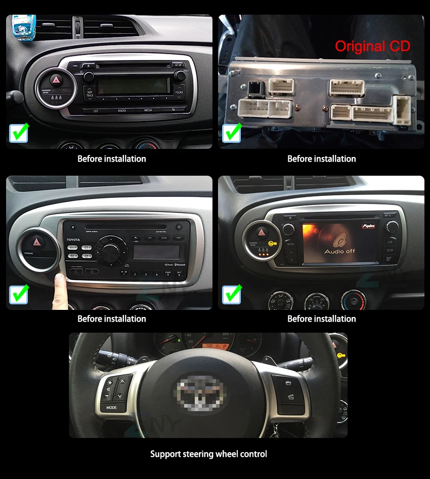 Excellent 7" IPS Android 9.0 Car DVD 2 Din Auto Radio For Toyota Yaris 2012-2017 GPS Navigation Multimedia CarPlay WIFI Audio Video Stereo 4