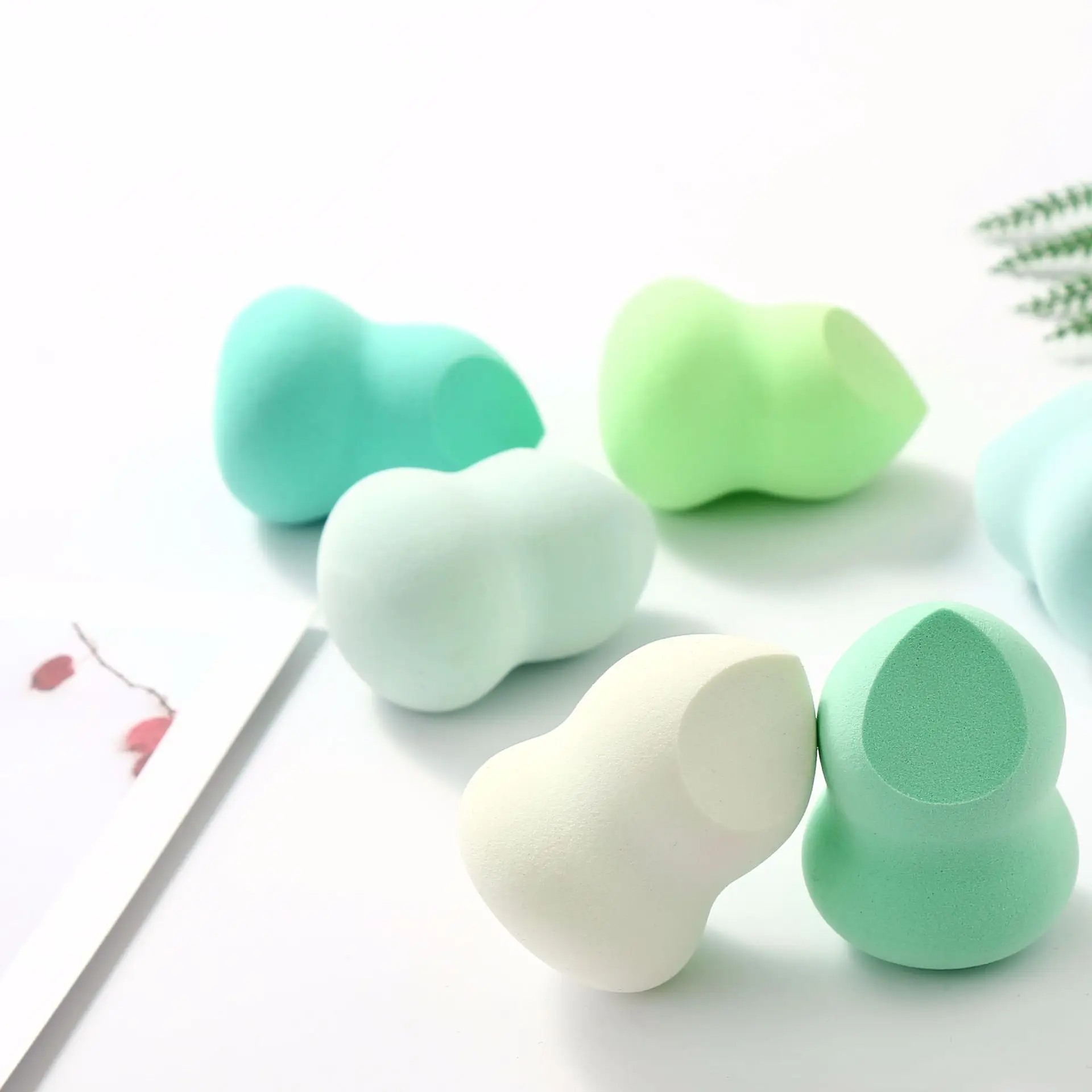 

Mint Green Beauty Makeup Sponge Set Wet and Dry Smooth Cosmetic Puff Makeup Foundation Blush Cosmetic Sponge Makeup Case