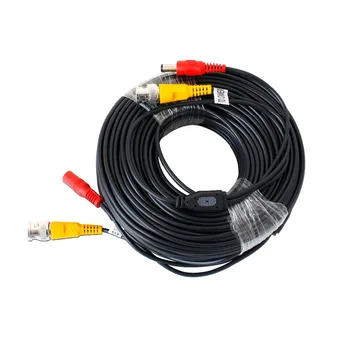 

DEFEWAY 18M CCTV Cable BNC DC Plug Cable for CCTV Camera and DVRs 65 Ft Black Color Coaxial Cable Surveillance Accessory
