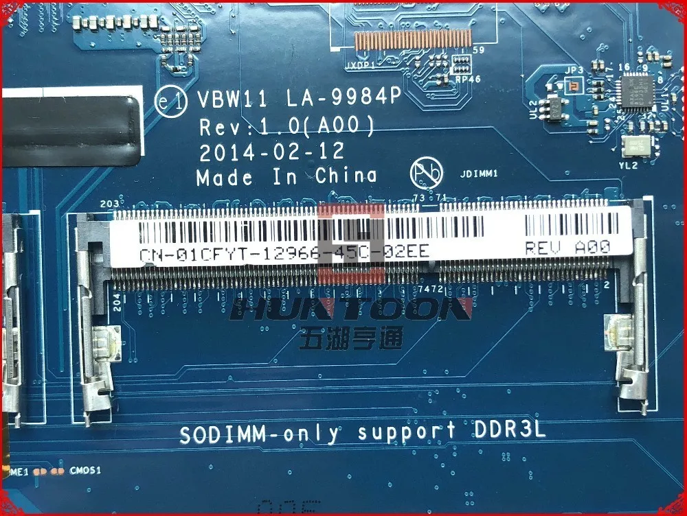 Оптовая продажа VBW11 LA 9984P для Dell Insprion 5737 материнская плата ноутбука CN 01CFYT 1CFYT SR16Q I3
