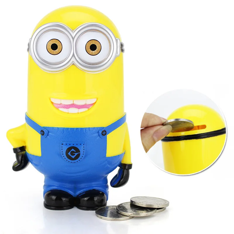 

2017 Children Money Box decorative saving pot Candy yellow Doll toy Coins piggy bank Home Decor money boxes for children gifts