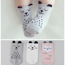 1 пара, милые хлопковые носки унисекс с рисунком для маленьких девочек и мальчиков милые детские Нескользящие носки, meias infantil, Y13