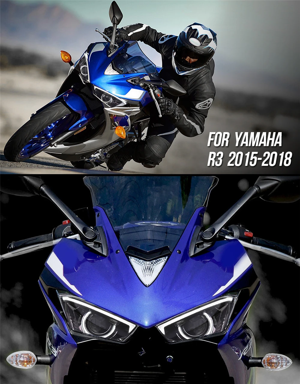 KT Полный светодиодный задний фонарь для Yamaha R3 R25- V2