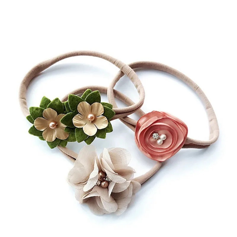

Baby Girls Flower Headband 3PCS Set Infant Bowknot Lovely Headwear Gift Kids Children Princess Band Hair Accessory haarband baby