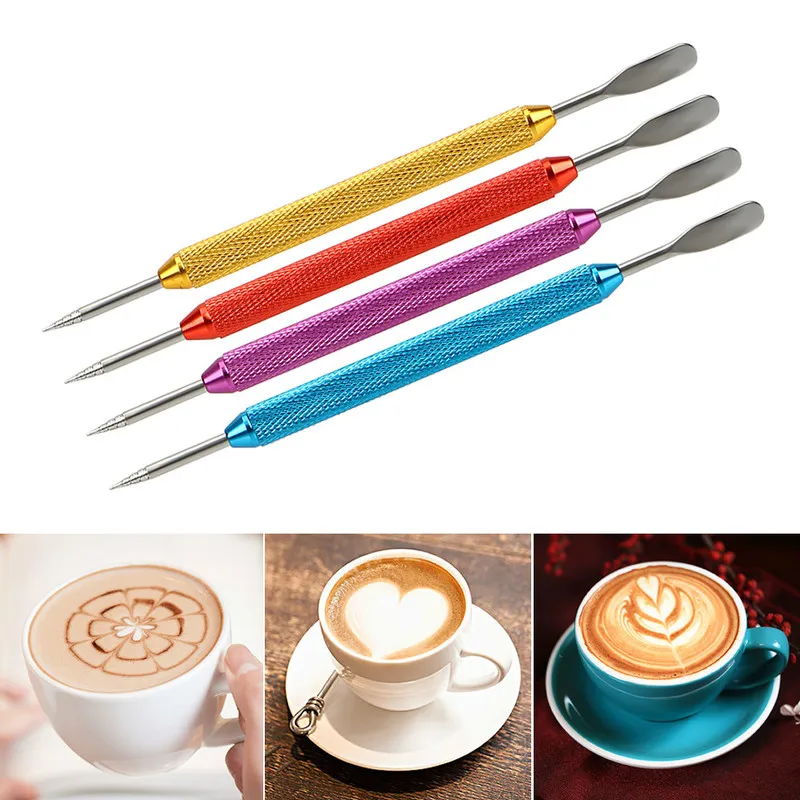 1 قطعة Coffeeware DIY الفن إبرة ماكينة صنع القهوة الفولاذ المقاوم للصدأ الإستنسل اتيه رغوة ملعقة مستلزمات قهوة 1 قطعة Coffeeware DIY الفن إبرة ماكينة صنع القهوة الفولاذ المقاوم للصدأ الإستنسل اتيه رغوة ملعقة مستلزمات قهوة