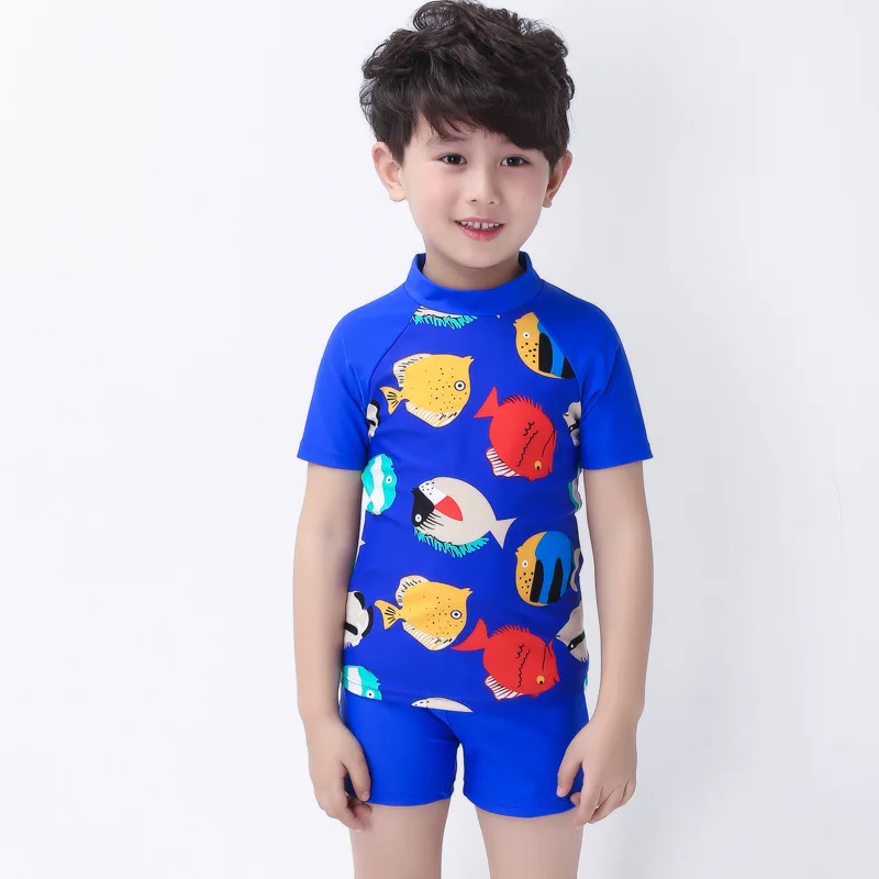 New Kids Swimwear Boy Boys Swimsuit Fashion Cartoon Two Piece Swimwear