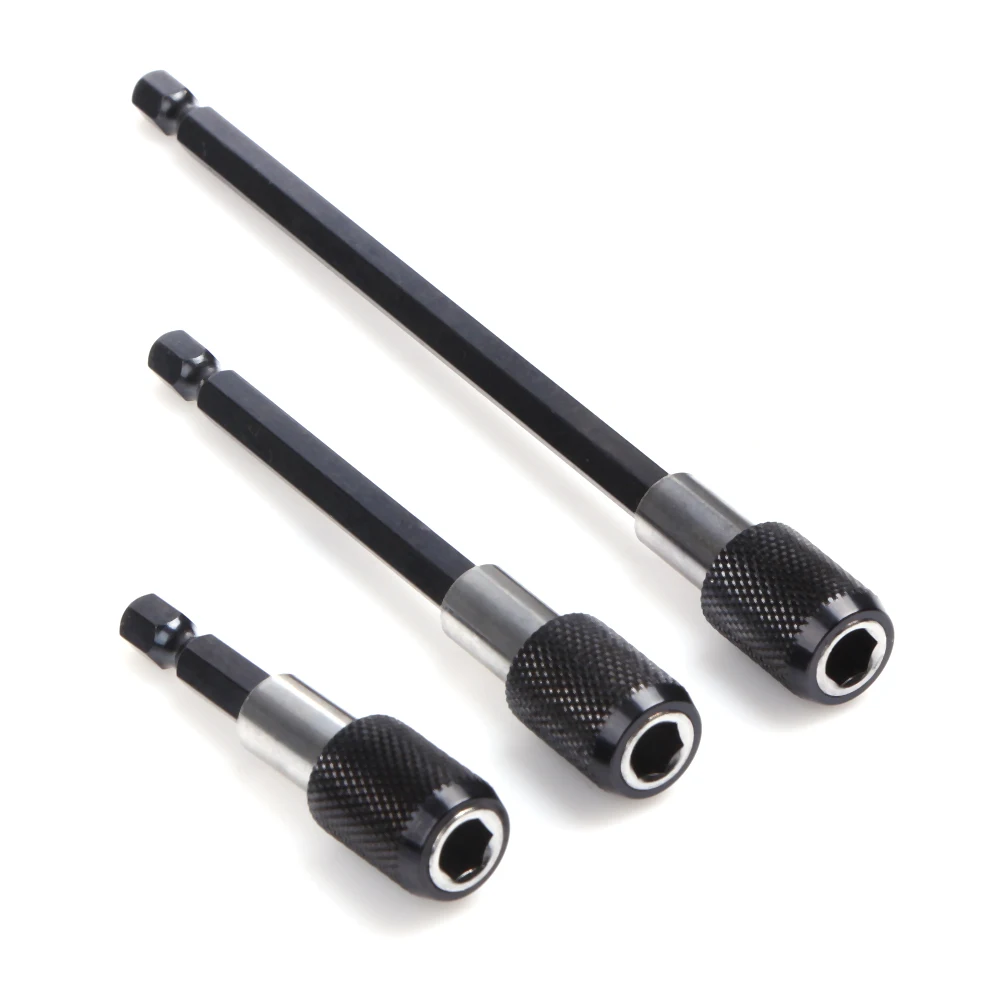 

3Pcs/Set 1/4 Extension Hex Screwdrivers Bit Set Magnetic Holder Quick Release Power Tools Drill Bits