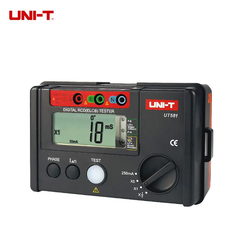 

UNI-T UT581 Digital RCD (ELCB) Testers Data Hold Over-Range Display Free Shipping