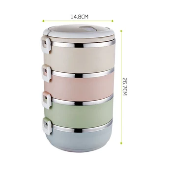 

Lunch Boxes Stainless Steel Bento Box Insulated Picnic Food Storage Container Leak-Proof Portable Travel Tableware