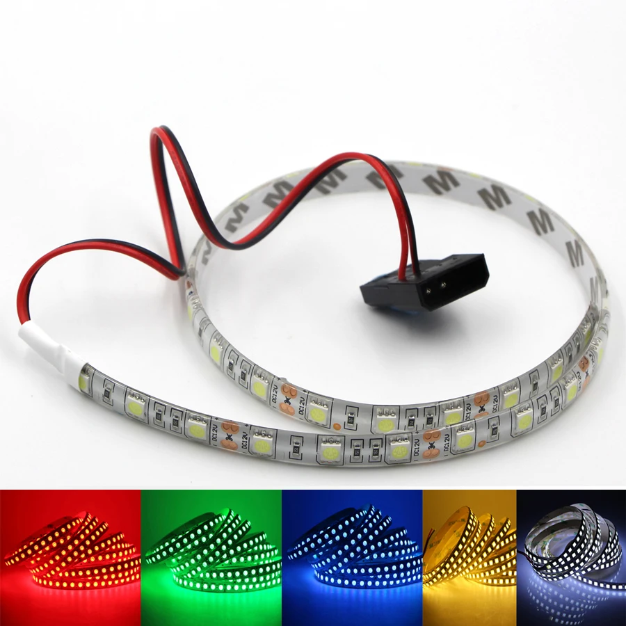 5050 SMD гибкие Светодиодные ленты светильник работающего на постоянном токе 12 В в