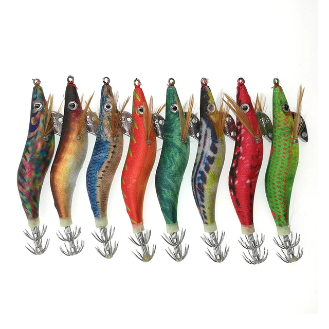 Hot Sale 40pcs Shrimp Fishing Lures Squid Jigs Hook 10cm 11g Artificial  Wooden Shrimp Noctilucent Cloth Bass Bait Fishing Tackle - AliExpress