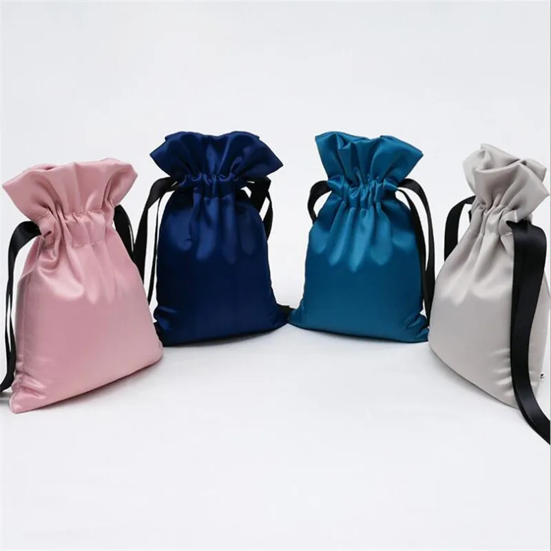 Шелк мешочек для украшений ювелирные изделия Подарочная упаковка луч косметичка Drawstring закрытия ткань сумка портативный ткань высокого