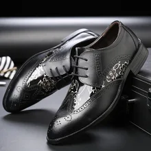 New Men Retro Vintage Dress Shoes Formal Wedding Genuine Leather Shoes Retro Brogue Business Office Men's Flats Oxfords Shoes цена New Men Retro Vintage Dress Shoes Formal Wedding Genuine Leather Shoes Retro Brogue Business Office Men's Flats Oxfords Shoes цены онлайн