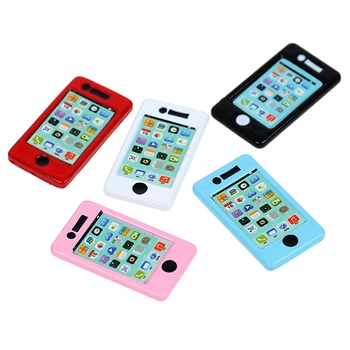 

2019 New 1:12 Scale Mini Phone Doll House Miniature Toy Doll Food Kitchen Living Room Accessories 5 Colors
