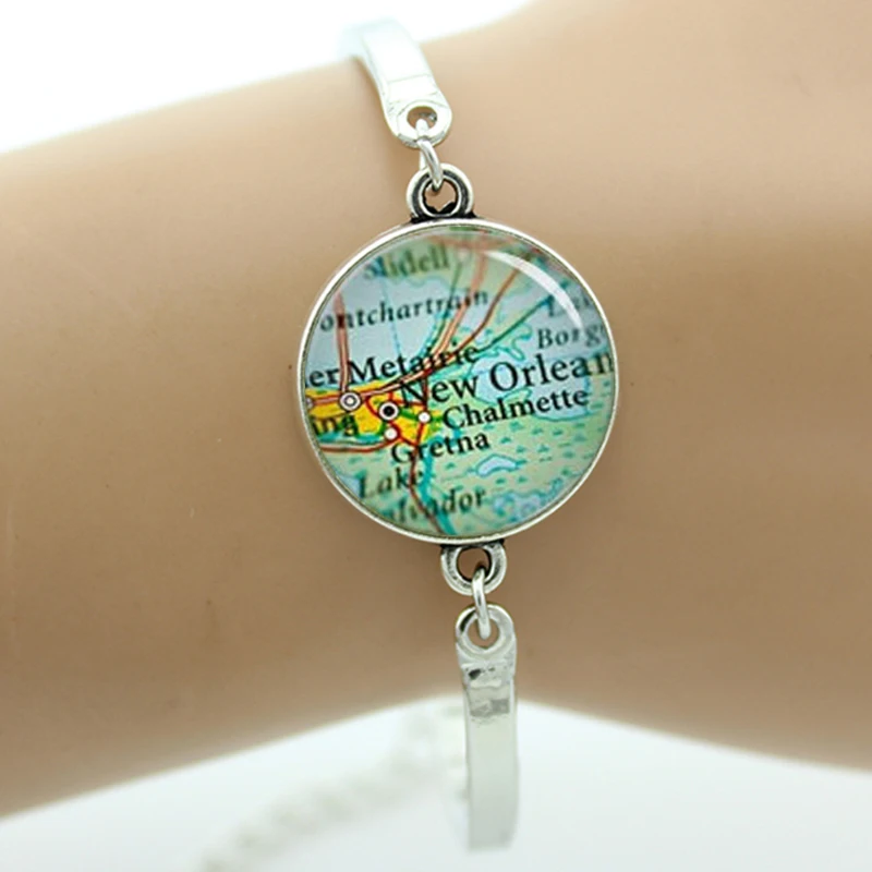 TAFREE бренд трендовые родные ювелирные изделия с дизайном «карта» Орлеан карта браслет Винтаж США Брисбен Tipperary Даллас Денвер Детройт карты T746