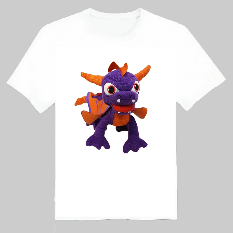 

2style dinosaur Skylanders Spyro T-shirts Short Sleeve Tops Tee TShirts Clothing for boy Children