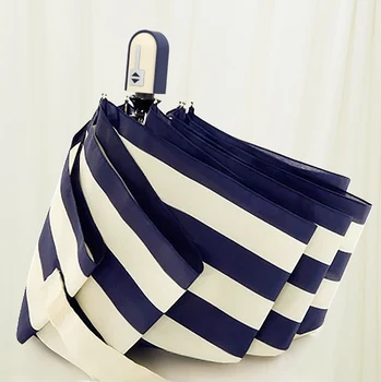 

Full-Automatic Folding Sunshade Umbrella Rain Women Parasol Universal Handle Sun Rain Umbrella 3 Folding Windproof Female