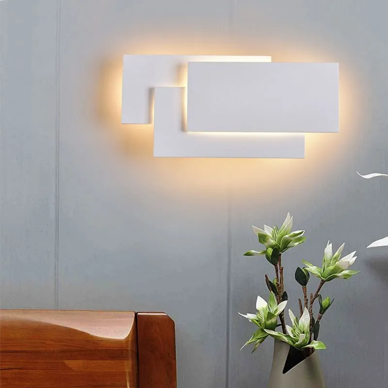 

LED Wall Lamps Wall Mounted Sconces Modern Wall Sconce Lustre Aluminum Painted White Black Wall Light