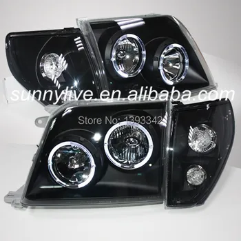 

For TOYOTA Prado 3400 FJ90 LC90 Head Lamp Angel Eyes 1998 to 2003 Black Type
