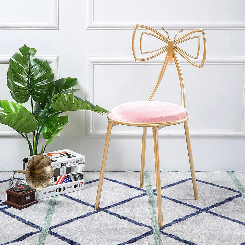 Nordic ins butterfly chair wrought iron chair dining chair shop parlor single chair hairdressing beauty dressing seat Nordic ins butterfly chair wrought iron chair dining chair shop parlor single chair hairdressing beauty dressing seat