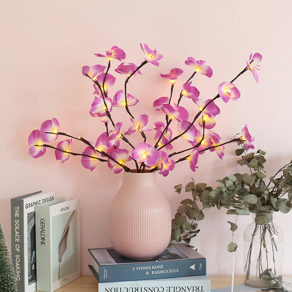 HAMBODER Phalaenopsis ветка дерева свет подсветка в виде цветов Искусственный Цветы Сад Декоративная гирлянда декоративный светодиодный фонарь для дома фея