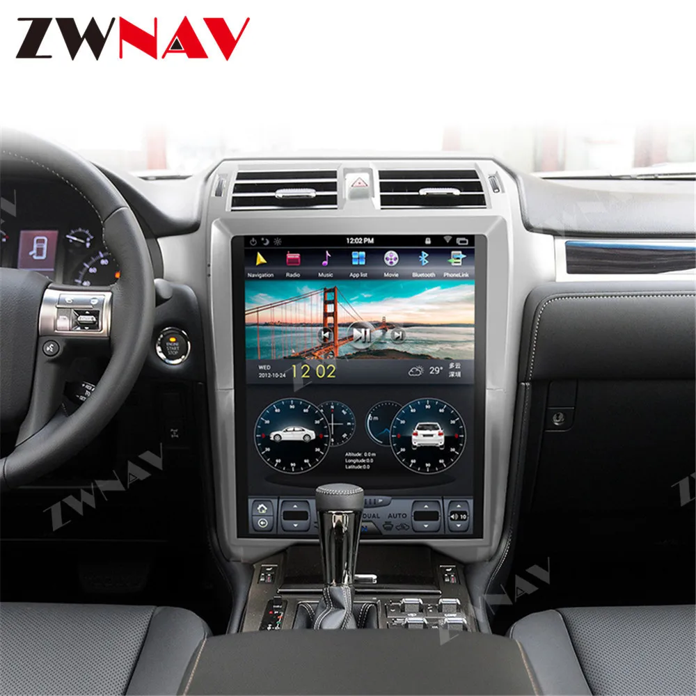 Flash Deal PX6 4GB RAM Tesla style Android 8.1 Car GPS Navigation For Lexus GX400 GX460 head unit multimedia radio tape recorder autostereo 1
