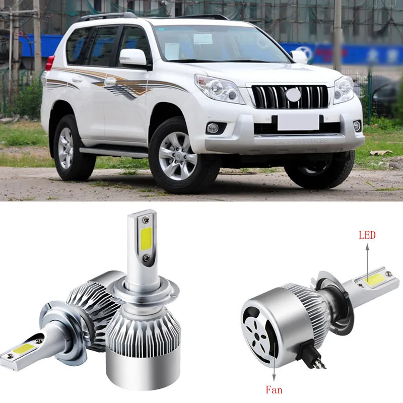 2 шт. 9005/HB3 6500K Однолучевые светодиодный фары Противотуманные для Toyota Prado 2010
