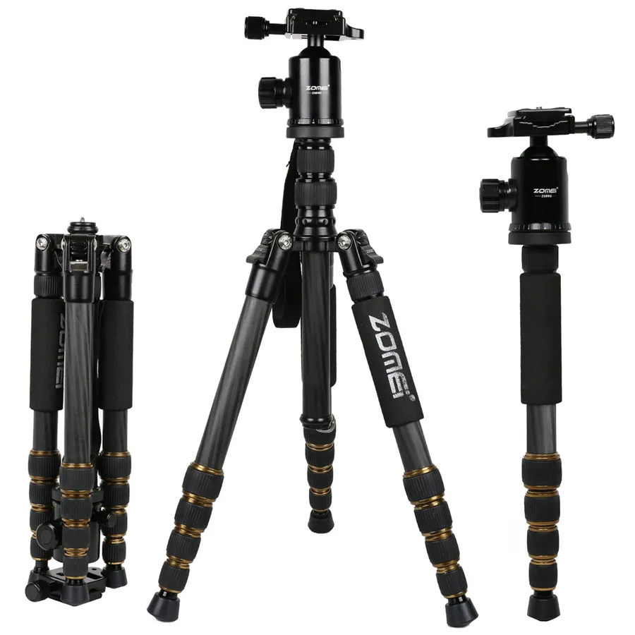 

Original Zomei Z699C Camera Stand Monopod For Digital DSLR Camera Top Quality Carbon Fiber Cameras Tripod Stand Ball Head Holder