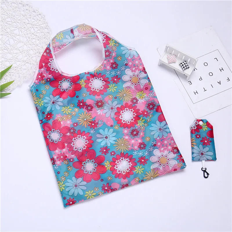 Hot Fashion Resuable Shopping bag Foldable Eco Friendly Tote Pouch Recycle Storage Handbags Home Storage Organization Bag