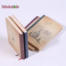 Винтажный Европейский Стильный блокнот цветные Страницы Дневник Книга Школьные офисные канцелярские принадлежности