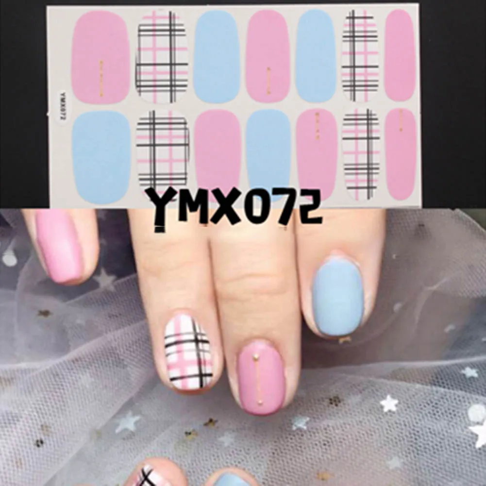  Instant Nail Art Sticker Nails Wrap Foil Nail Art DIY Manicure Decor Sticker Tips Fashion Style Nai
