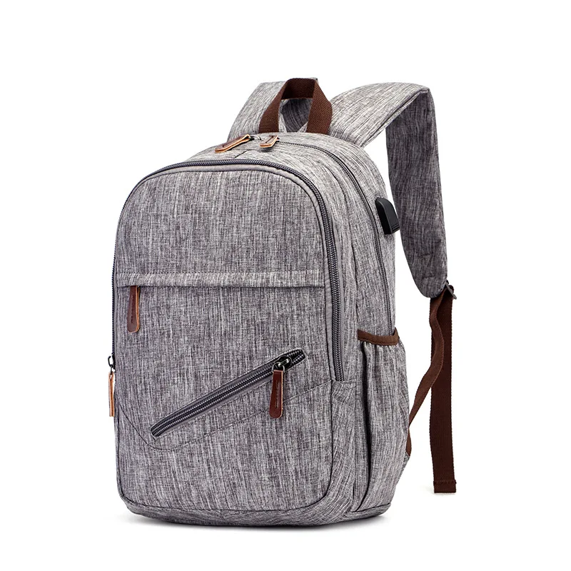 

Men Waterproof Splash Material Shoulder Bag Belt USB Fashion Design Laptop Bag Male And Female Students Backpack