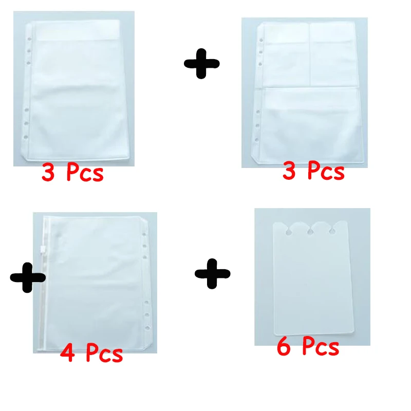 A5 A6 прозрачный Цвет ПВХ Внутренние листы альбом с карманами держатель для фотоальбом реквизит наклейки карманы для хранения