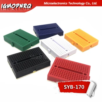 

5PCS SYB-170 Solderless Breadboard Prototype Experiment Test Protoboard 170 Tie-Points 6 Colors to choose