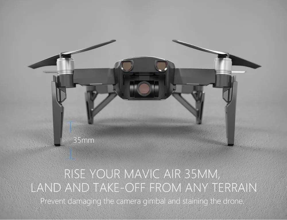 1 комплект PGYTECH DJI Mavic Air Расширенный посадочный механизм Riser ножка протектор для Mavic Air