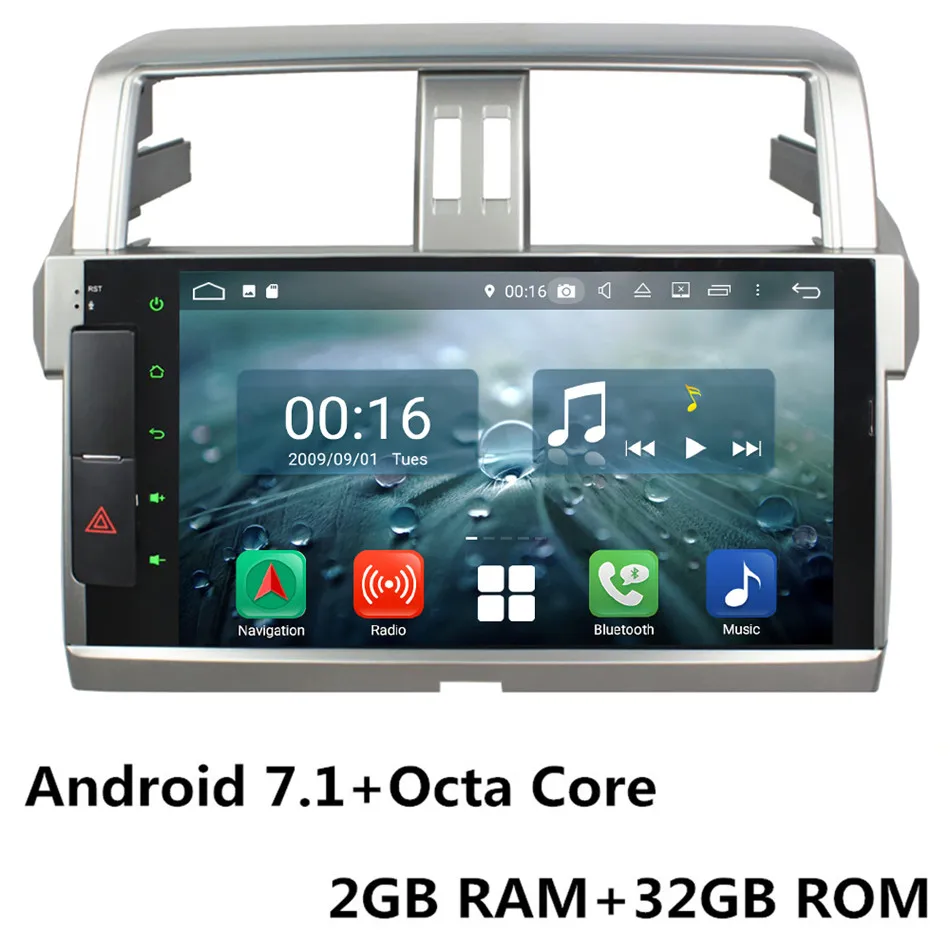 Android 7.1 x 8Core 10," ips Восьмиядерный 4G Android 8,1 4 Гб ОЗУ 64 Гб ПЗУ RDS BT автомобильный dvd-плеер радио gps ГЛОНАСС для Toyota Prado 150 LC150 - Цвет: Android 7.1 x 8Core