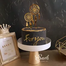 Золотой акриловый большой маленький Ловец снов коллекция Топпер для торта вечерние украшения десерт прекрасные подарки