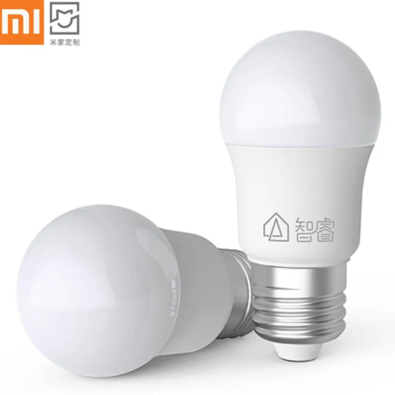 Xiaomi ZHIRUI 5 Вт лампа E27 6500 к 500лум белый цвет светодиодный светильник для дома комплект лампа светильник