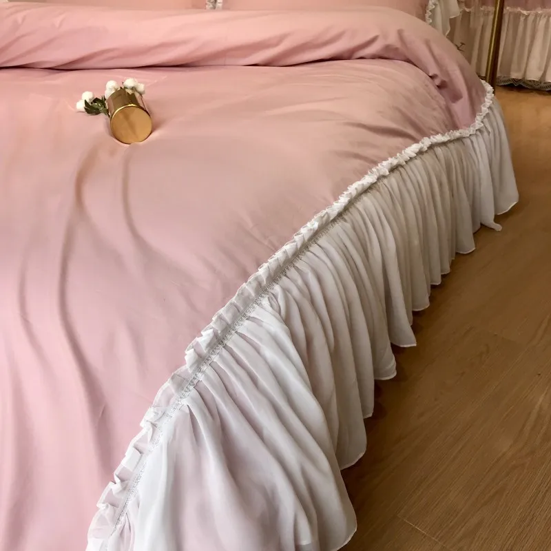 Lace Duvet Cover Set 4pcs Embroidery Bed Linen Quilt Cover Queen King Wedding Gift French egyptian cotton Bedding Set 15 2018-06-07 103917