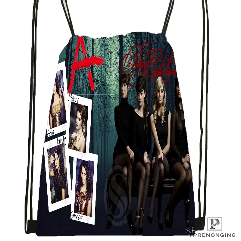 Custom Charmed Pretty Little Liars Drawstring Backpack Bag Cute Daypack Kids Satchel Black Back 31x40cm 180531
