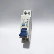 Nowy 1P + N 16A RCBO 6KA wyłącznik różnicowo-prądowy zabezpieczenie przed przeciekaniem 18mm kompaktowy DZ47LE-T1 RCD