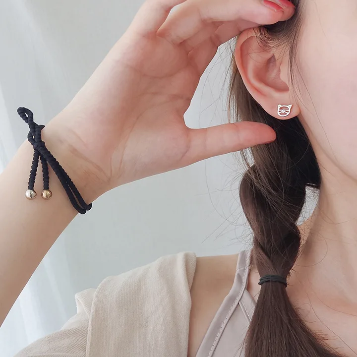 Cat cz серьги 100% 925 пробы серебряные ювелирные изделия гипоаллергенный стержень для