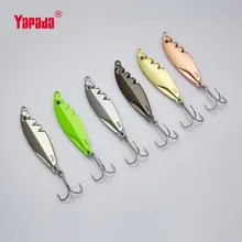 YAPADA Отсадки 516 Шестерня 10г/15г/20г/25г тройной крючок 55 мм/65 мм/70 мм/75 мм многоцветный металл Отсадочные ложка рыболовные приманки