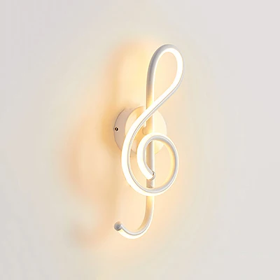 Светодиодный настенный светильник с регулируемой яркостью 2,4 г RF пульт дистанционного управления современная спальня рядом с настенным светом освещение лестницы декоративный световой прибор - Цвет абажура: C shape White